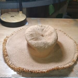 (404) Kooringal, Stylish Tan Sun Hat with Fringe